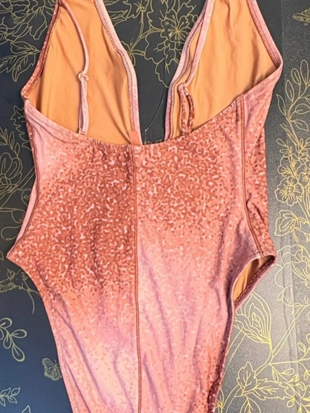 Skims Plunge One-Piece Swimsuit in Dusty Rose
